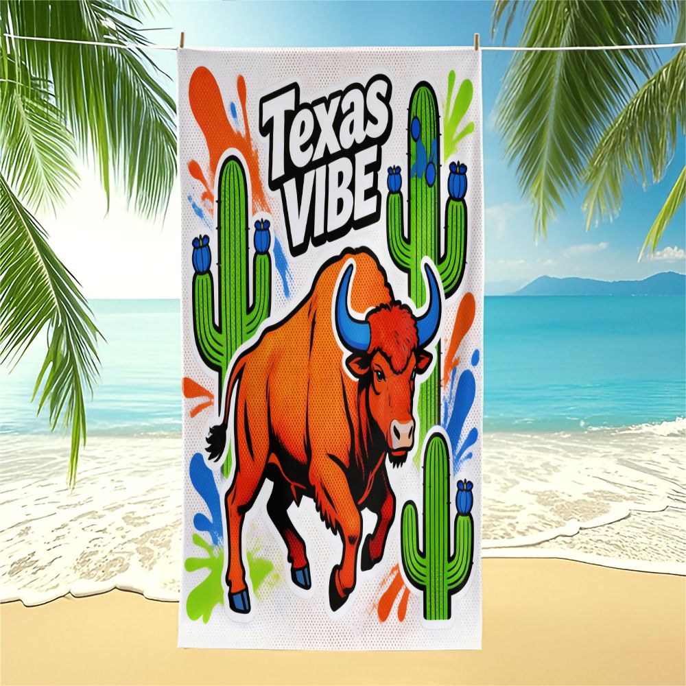 Outdoor Camping In Texas - Toalla de playa con estampado de