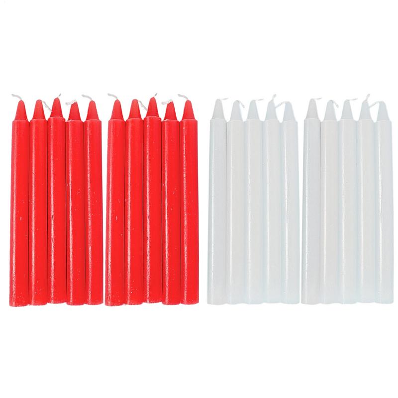 Glow Sticks Survival - Velas cónicas 10X, vela sin perfume