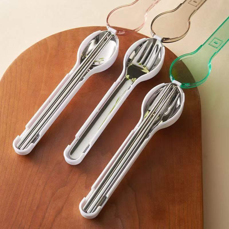 Outdoor Camping Dining Set - Juego de cubiertos portátil con caja