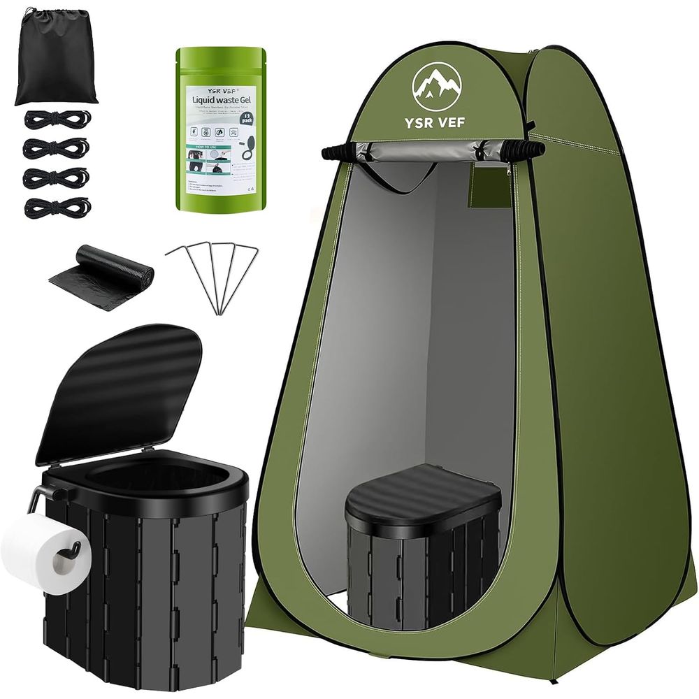 Portable Camp Toilet - Kit de Inodoro Portátil, Inodoro de