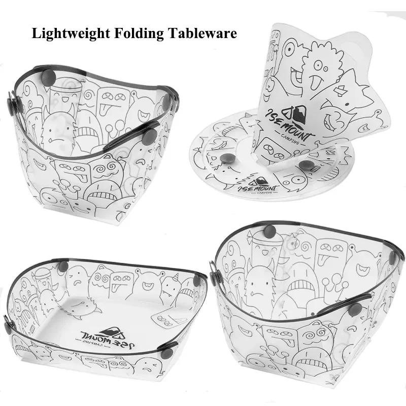 Outdoor Camping Dining Set - Vajilla Plegable ligera para exteriores, tazón