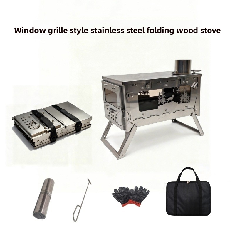Outdoor Camping Stove Wood - Estufa de Leña Plegable Portátil de