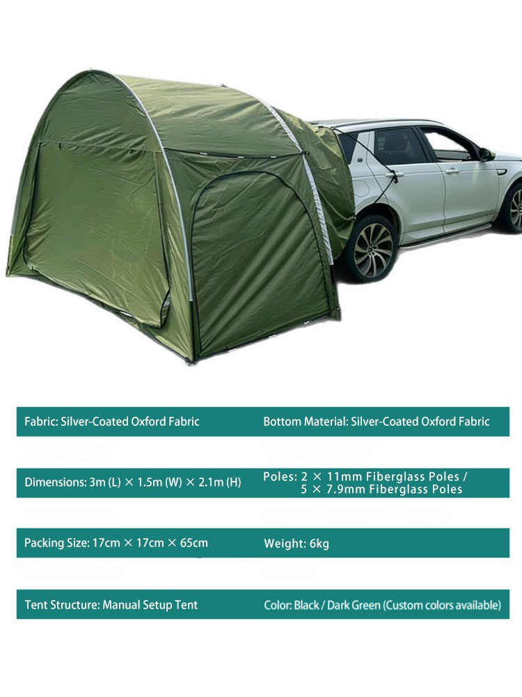 Outdoor Camping Car Tent - Carpa Trasera para Coche, para Campamento