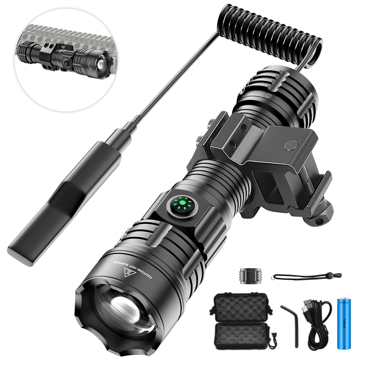 Outdoor Camping Glamping Share - Linterna LED táctica para explorador nocturno,