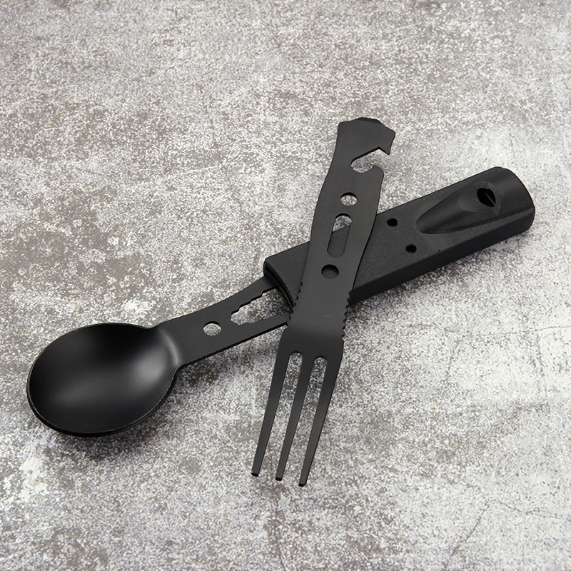 Juego de Cubiertos de Acero In - Outdoor Camping Dining Set reseña y precio