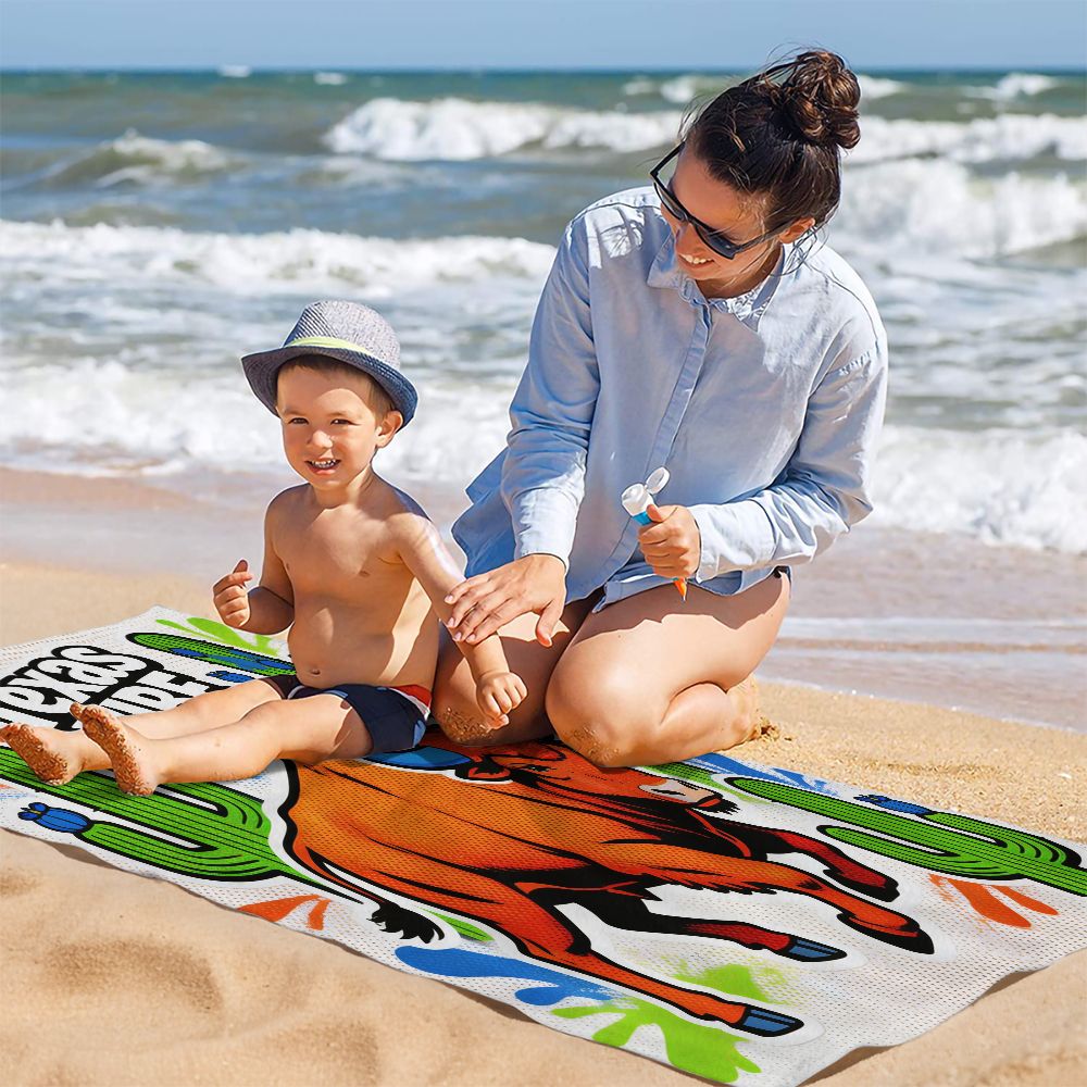 Toalla de playa con estampado  - Outdoor Camping In Texas reseña y precio