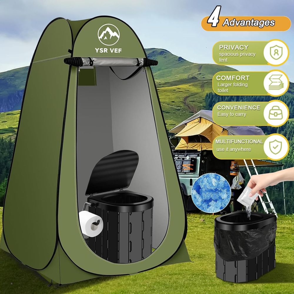 Kit de Inodoro Portátil, Inodo - Portable Camp Toilet reseña y precio