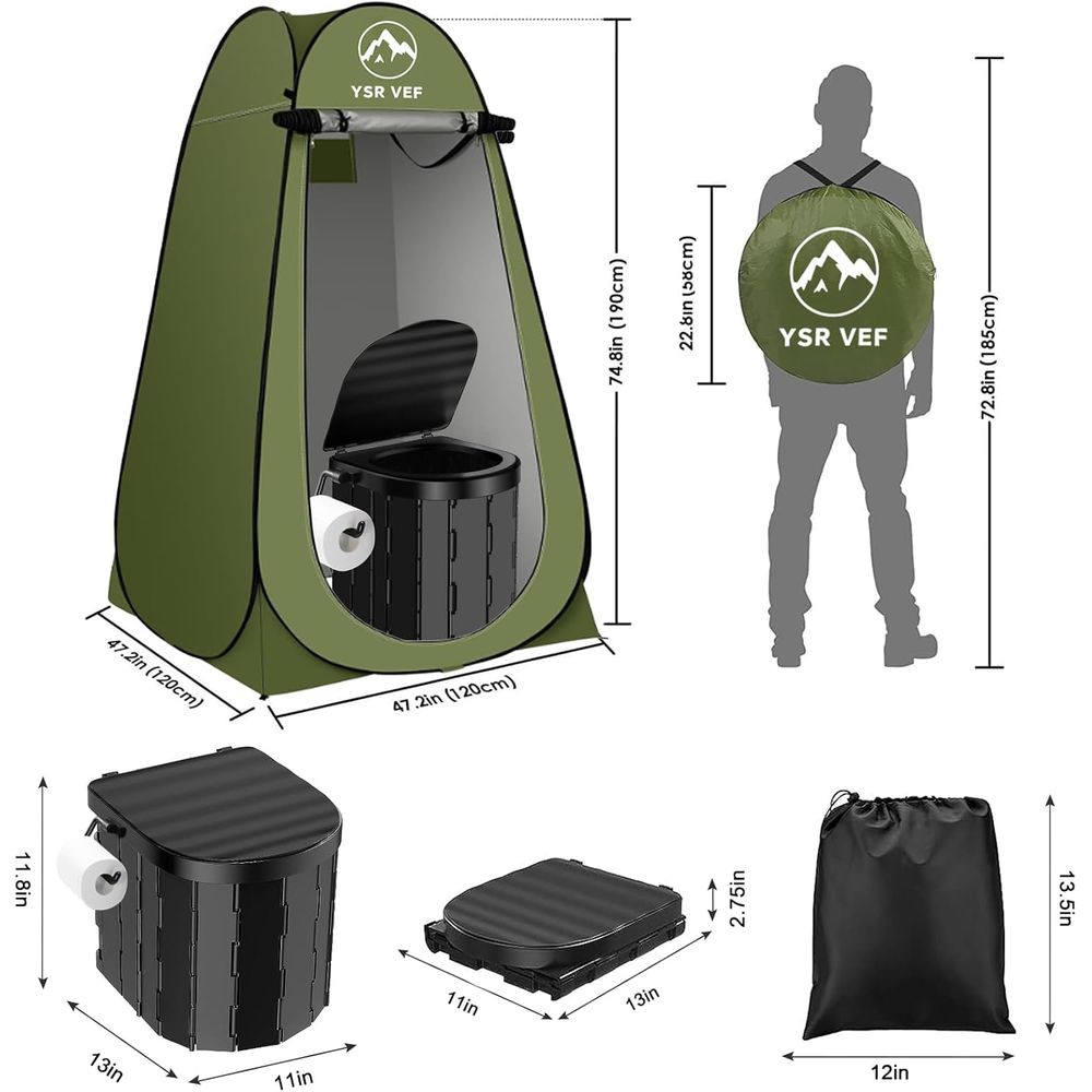 Kit de Inodoro Portátil, Inodo - Portable Camp Toilet reseña y precio