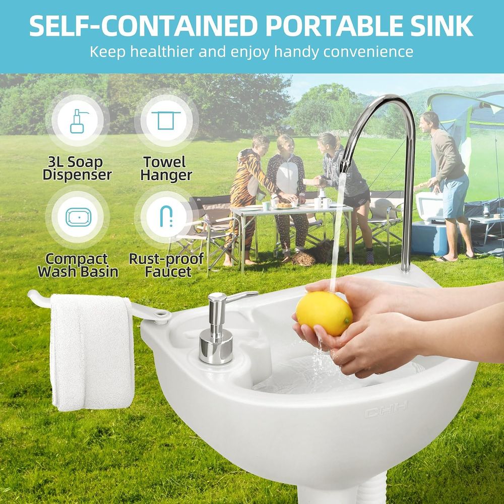 Fregadero portátil de 17L para - Portable Camp Toilet reseña y precio