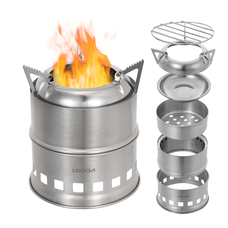 Lixada-estufa de leña de acero - Outdoor Camping Stove Wood reseña y precio