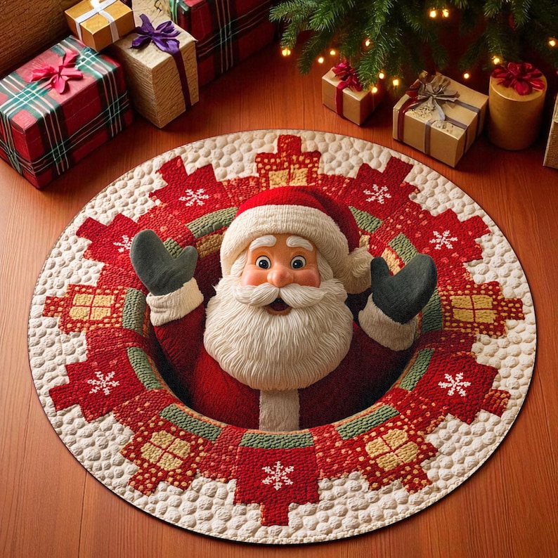 Felpudo redondo navideño de Pa - Outdoor Camping Ideas For Adults reseña y precio