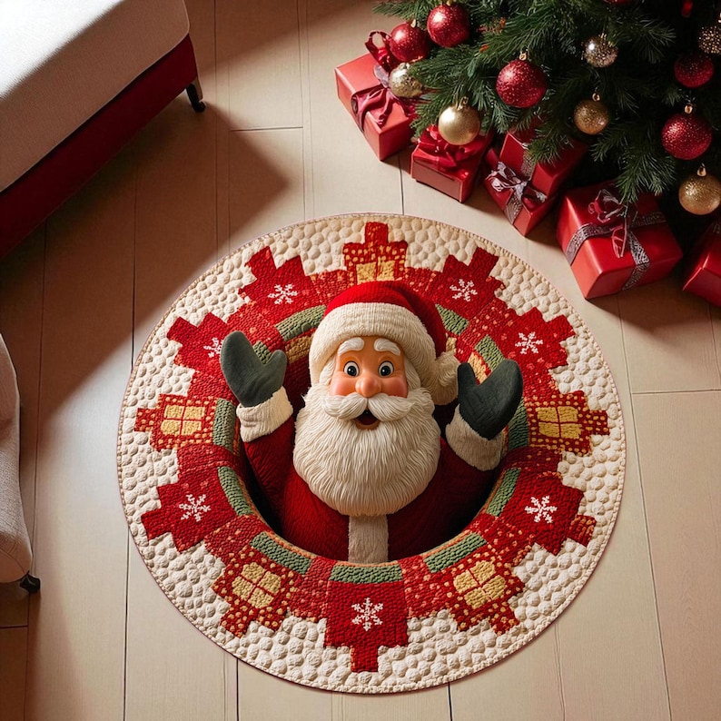 Felpudo redondo navideño de Pa - Outdoor Camping Ideas For Adults reseña y precio