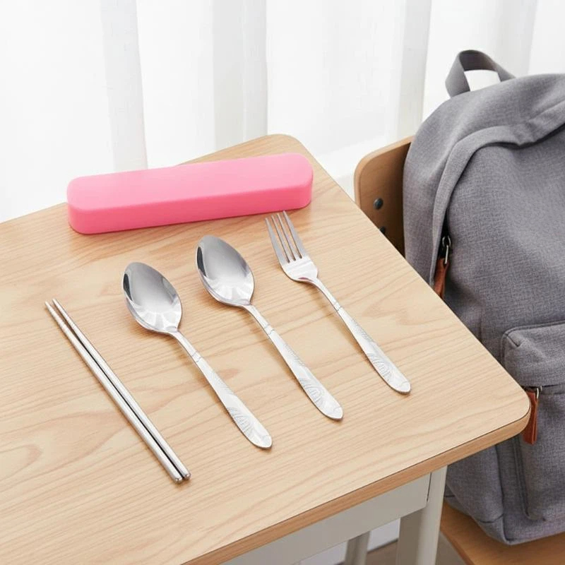 Juego de Vajilla de Acero Inox - Outdoor Camping Dining Set reseña y precio