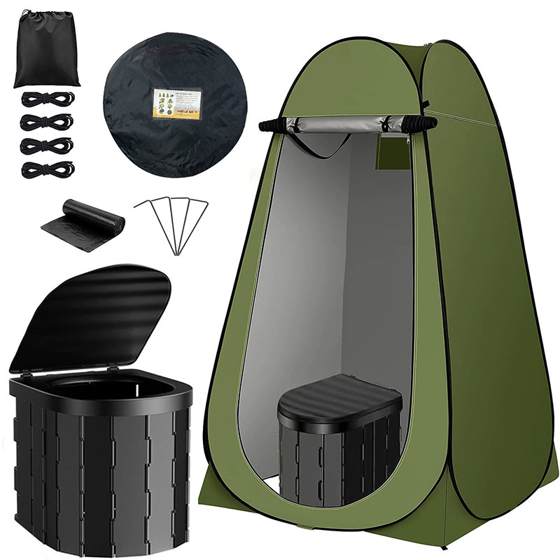 ‌ Tienda de campaña para inodo - Outdoor Camping Toilet Tent reseña y precio