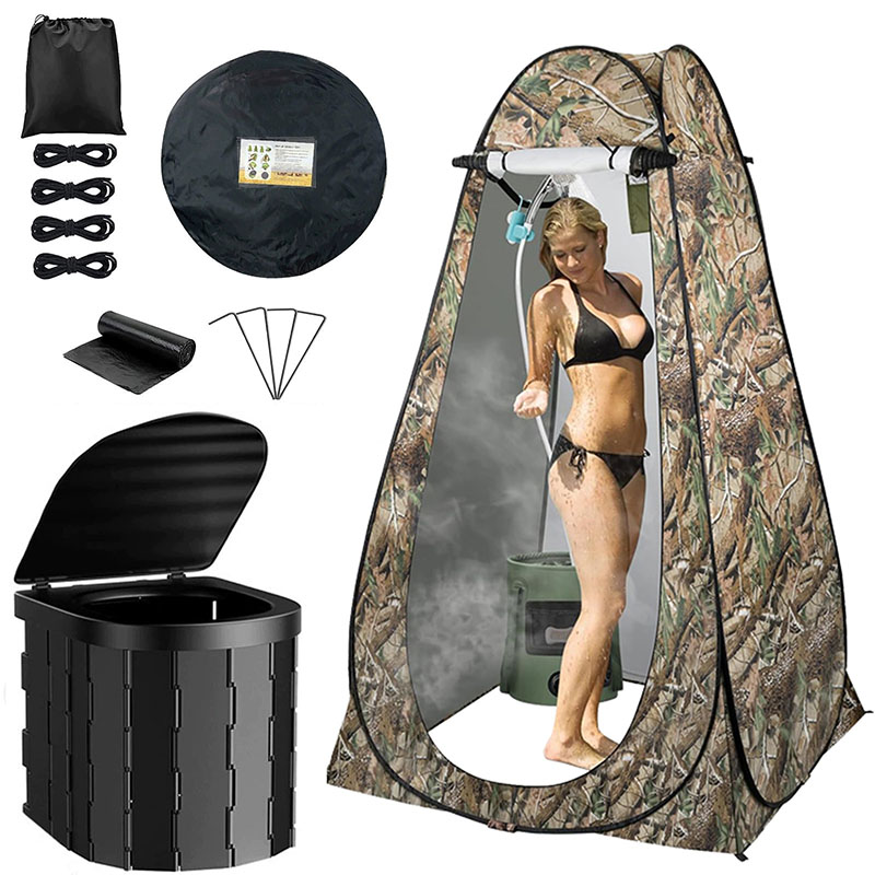 ‌ Tienda de campaña para inodo - Outdoor Camping Toilet Tent reseña y precio