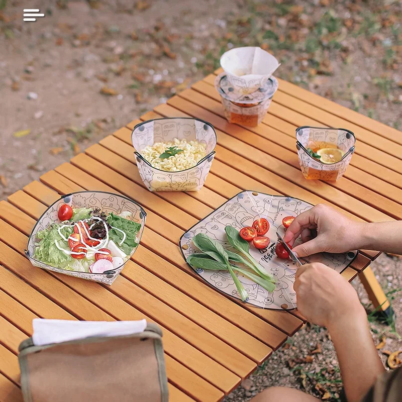 Vajilla Plegable ligera para e - Outdoor Camping Dining Set reseña y precio