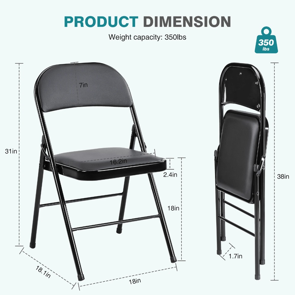 Paquete de 4 Sillas Plegables  - Outdoor Camping Chairs reseña y precio
