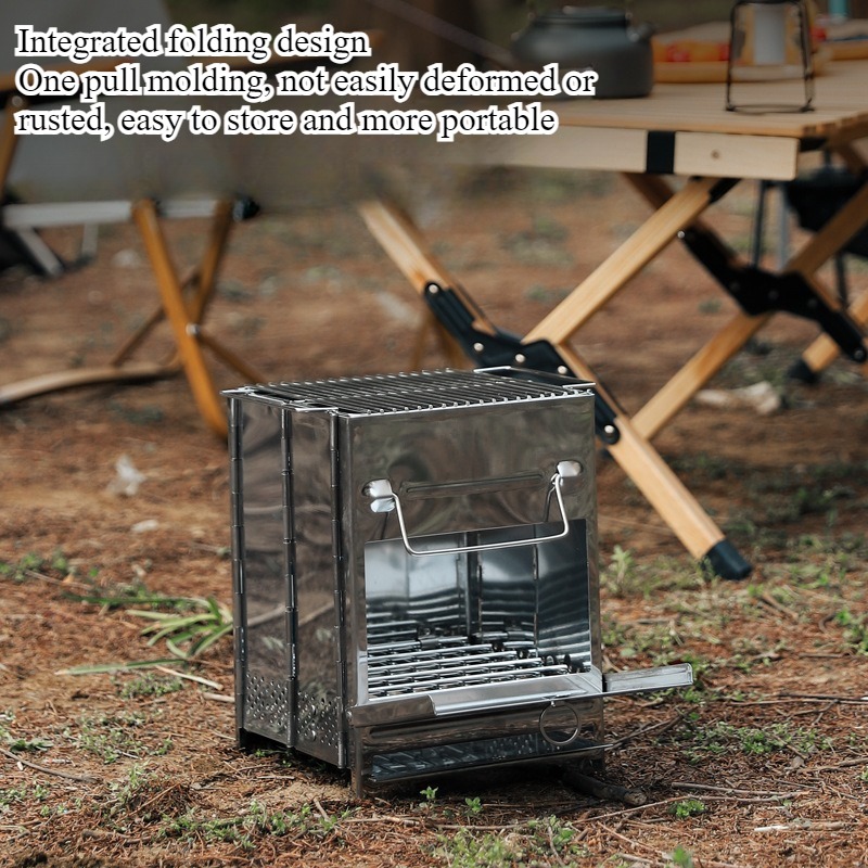 Estufa de carbón y leña plegab - Outdoor Camping Stove Wood reseña y precio