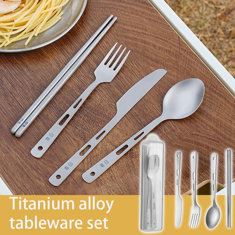 Cuchara de titanio con mango l - Outdoor Camping Glamping Share reseña y precio