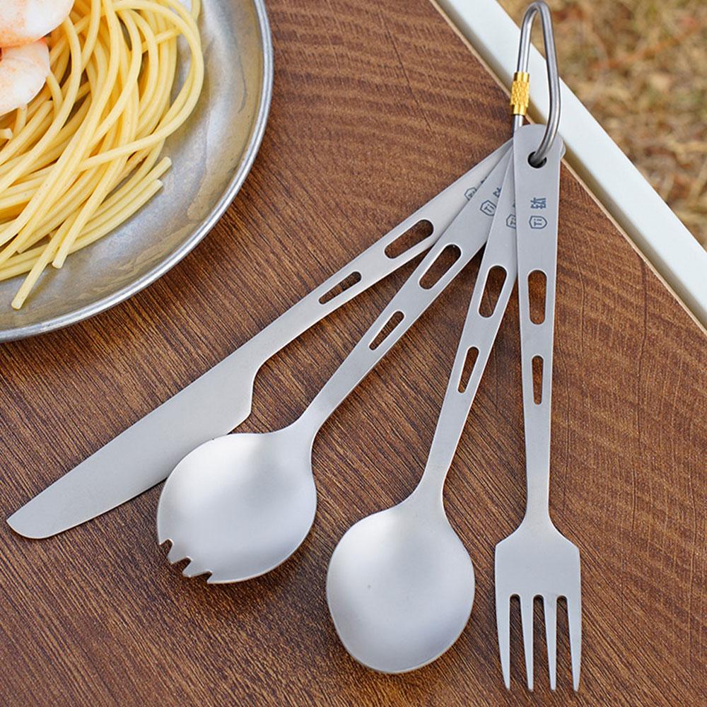 Cuchara de titanio con mango l - Outdoor Camping Glamping Share reseña y precio