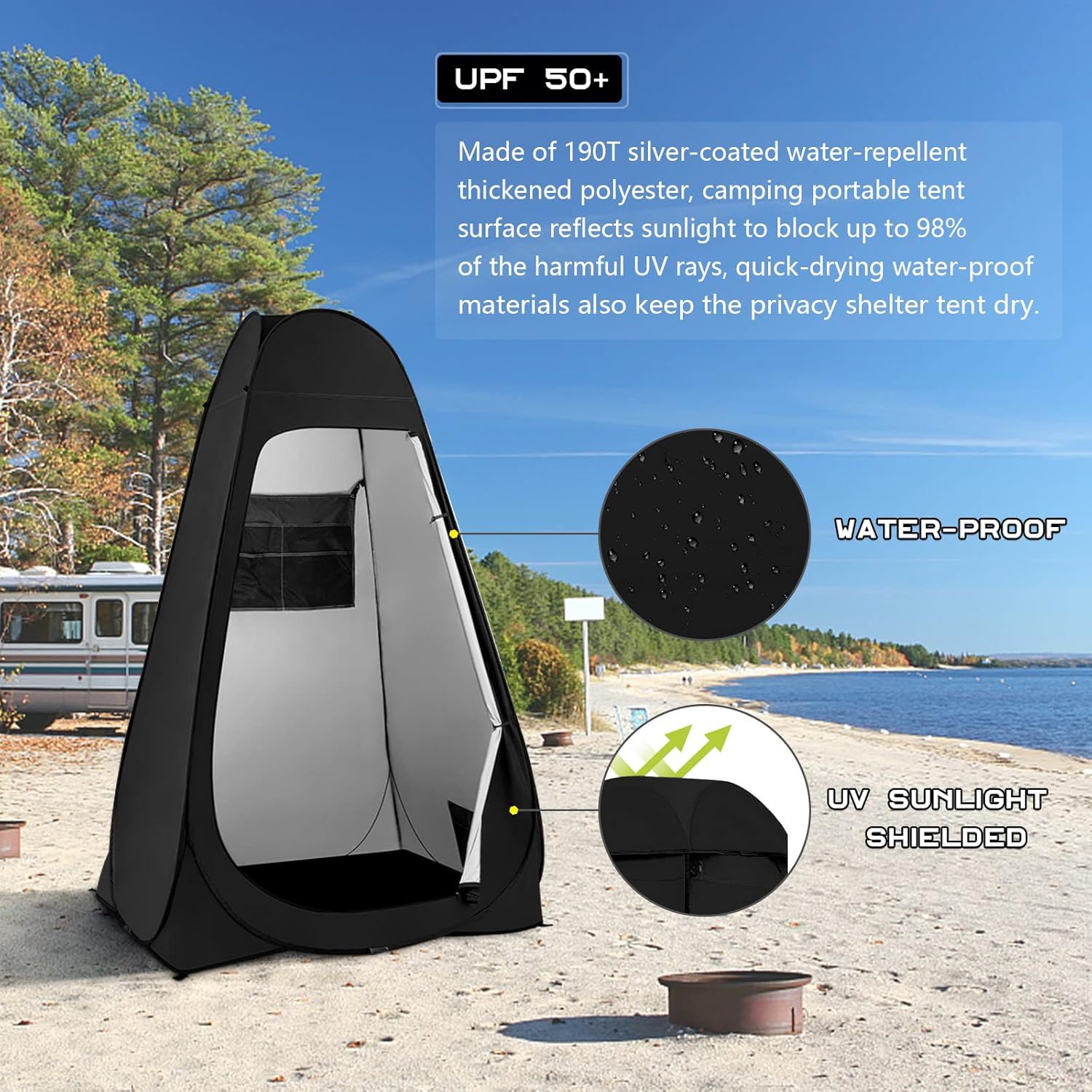 Tienda de Campaña Portátil Pop - Outdoor Camping Toilet Tent reseña y precio