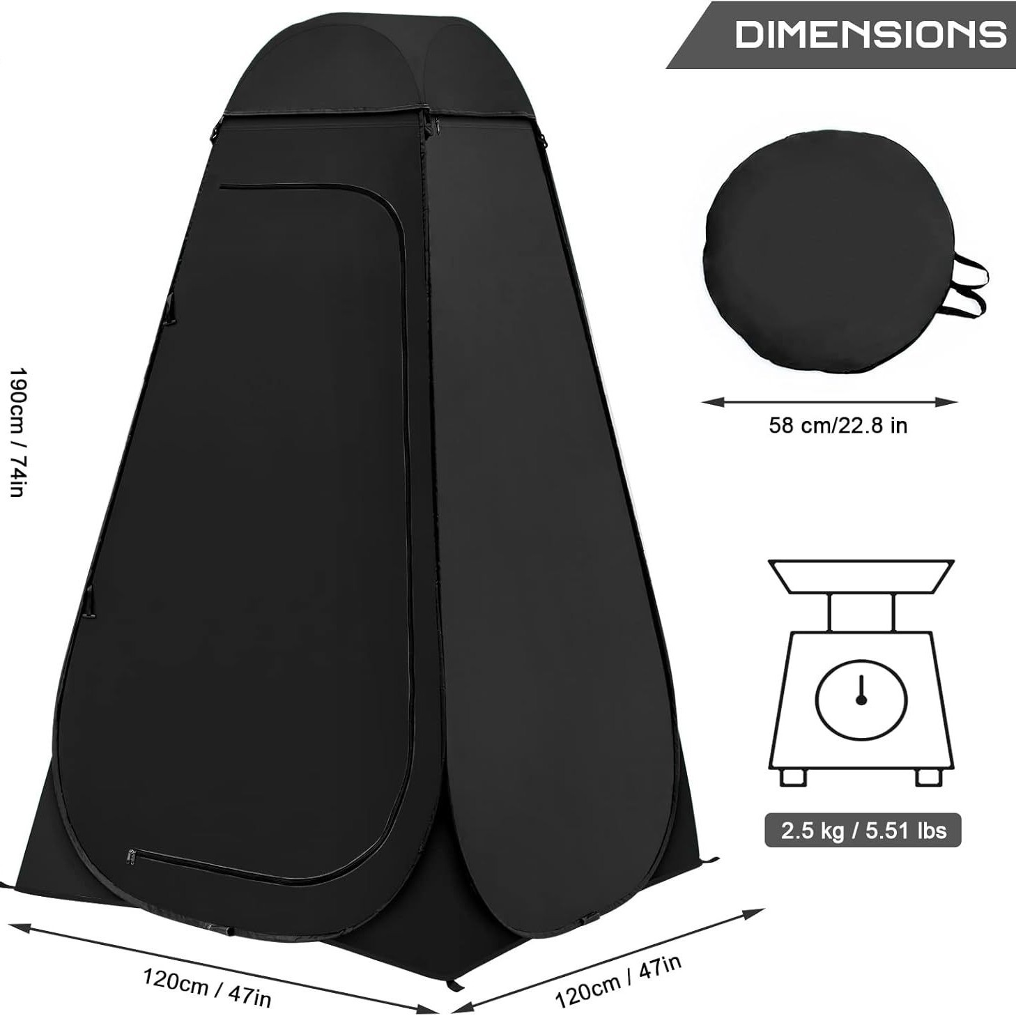Tienda de Campaña Portátil Pop - Outdoor Camping Toilet Tent reseña y precio
