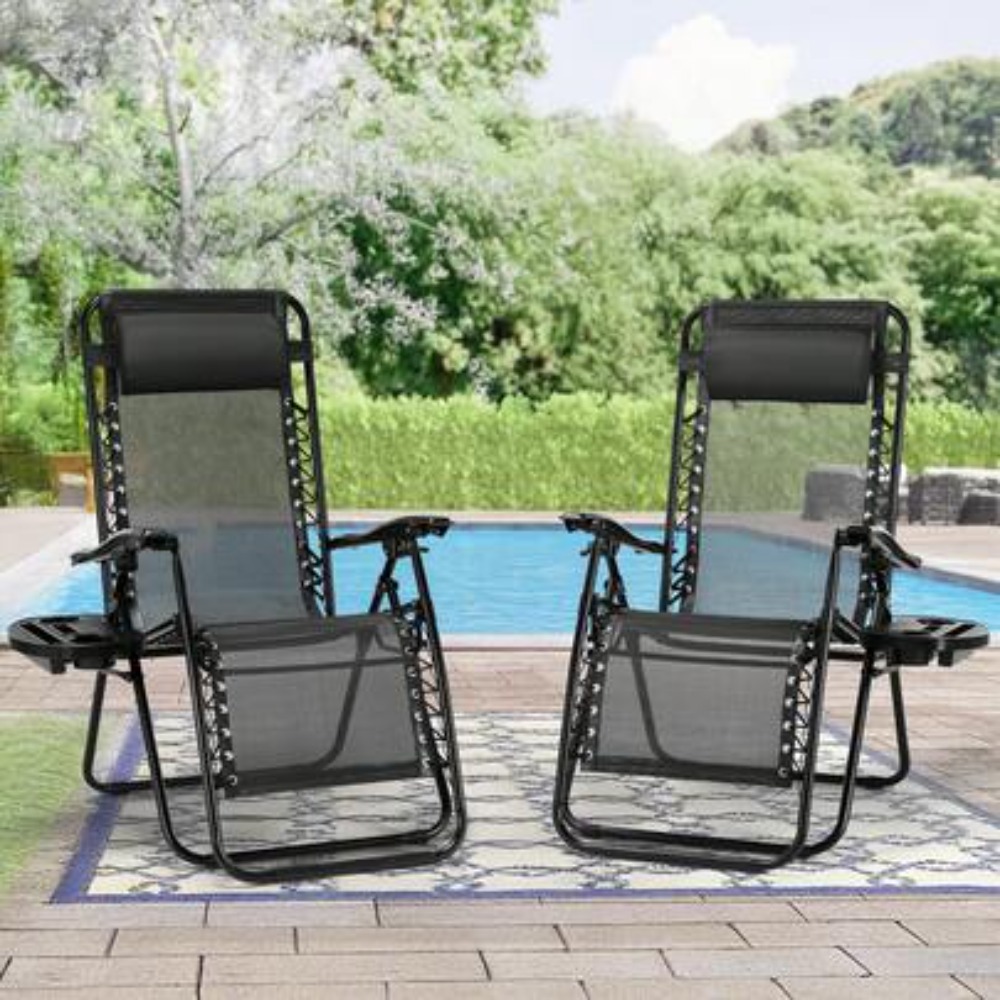 Juego de 2 sillas de gravedad  - Folding Chair reseña y precio
