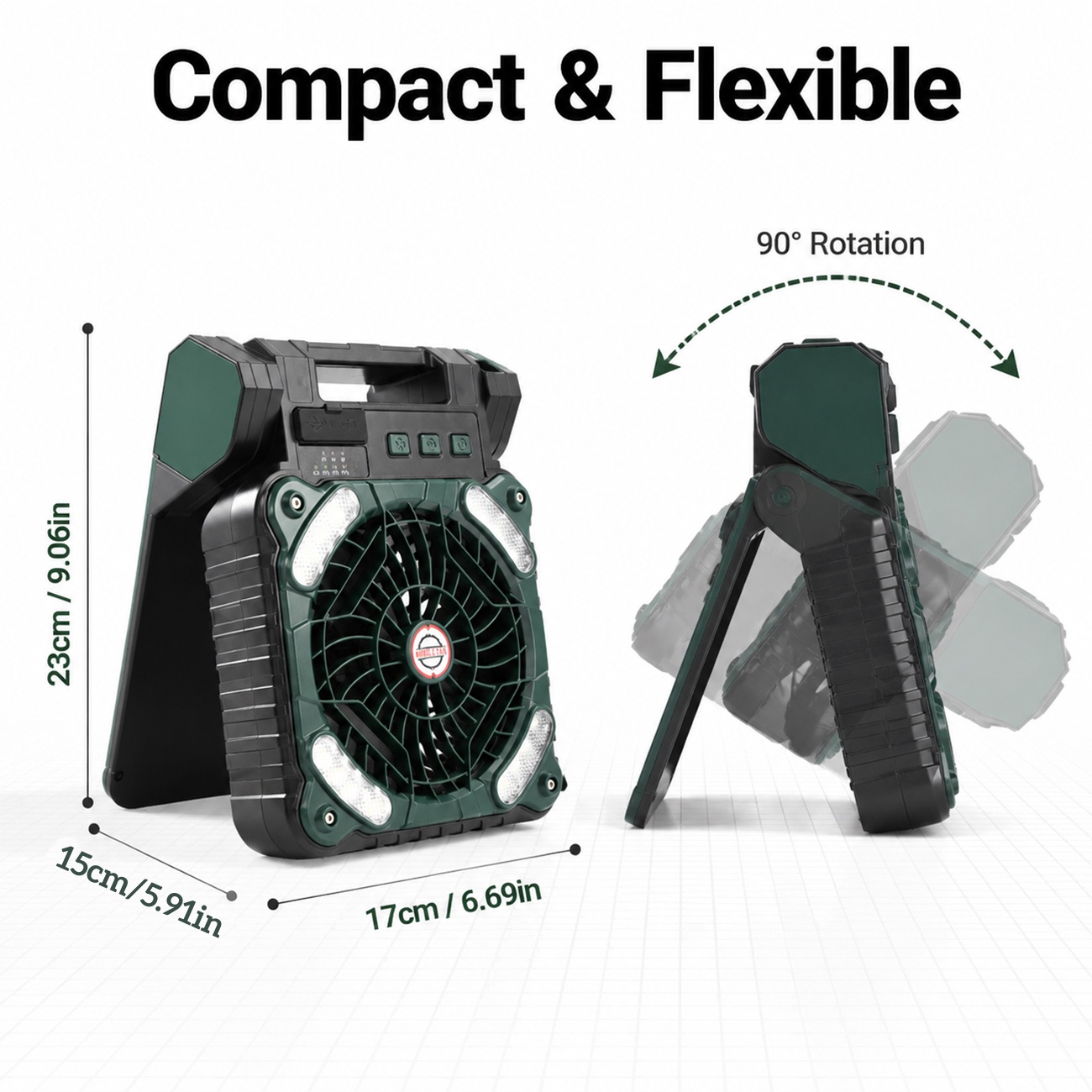 Ventilador de camping solar po - Outdoor Camping Glamping Share reseña y precio